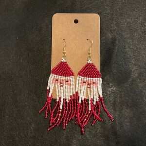 Festive Santa Beaded Earrings